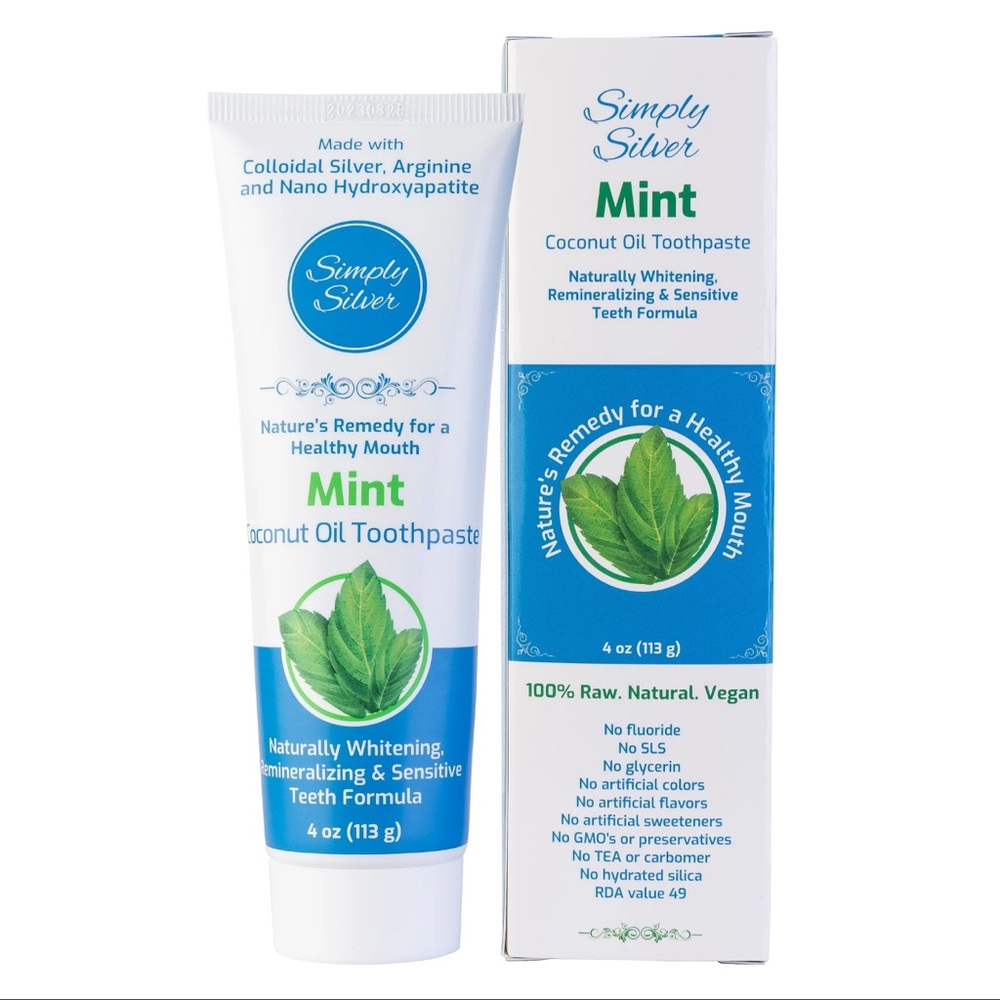 Simply Silver Mint Colloidal Silver Toothpaste NWT